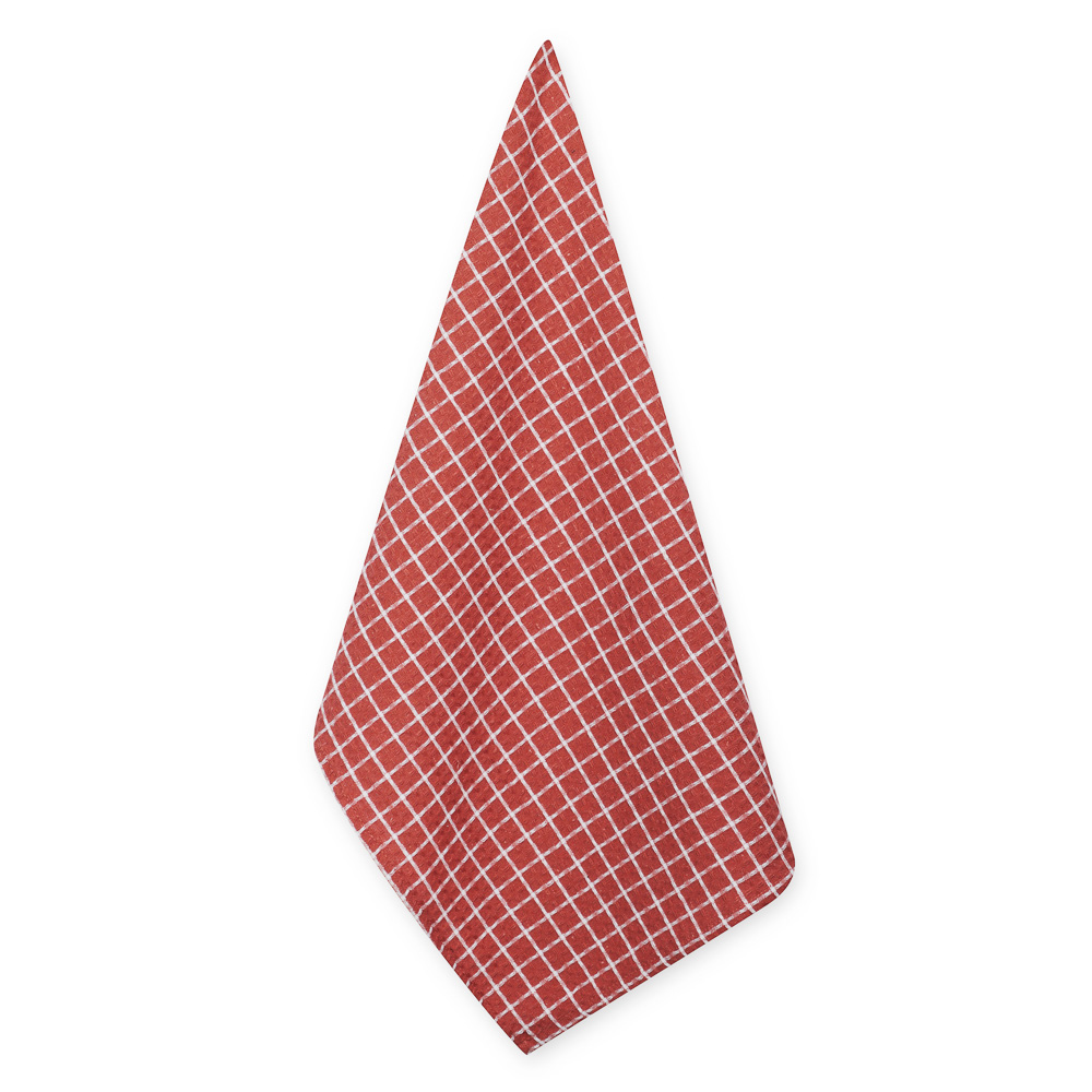 PROVANCE Терракота Полотенце кухонное вафельное, 40х60см, 100% хлопок, клетка, арт.№ 434-121