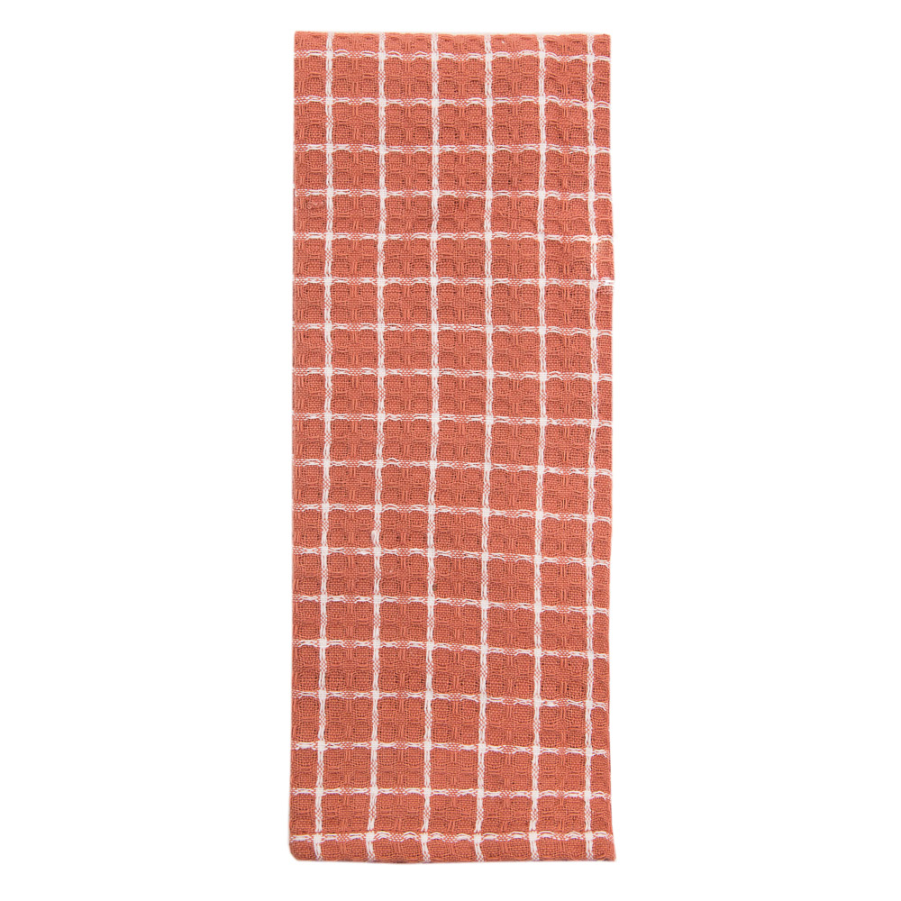 PROVANCE Терракота Полотенце кухонное вафельное, 40х60см, 100% хлопок, клетка, арт.№ 434-121