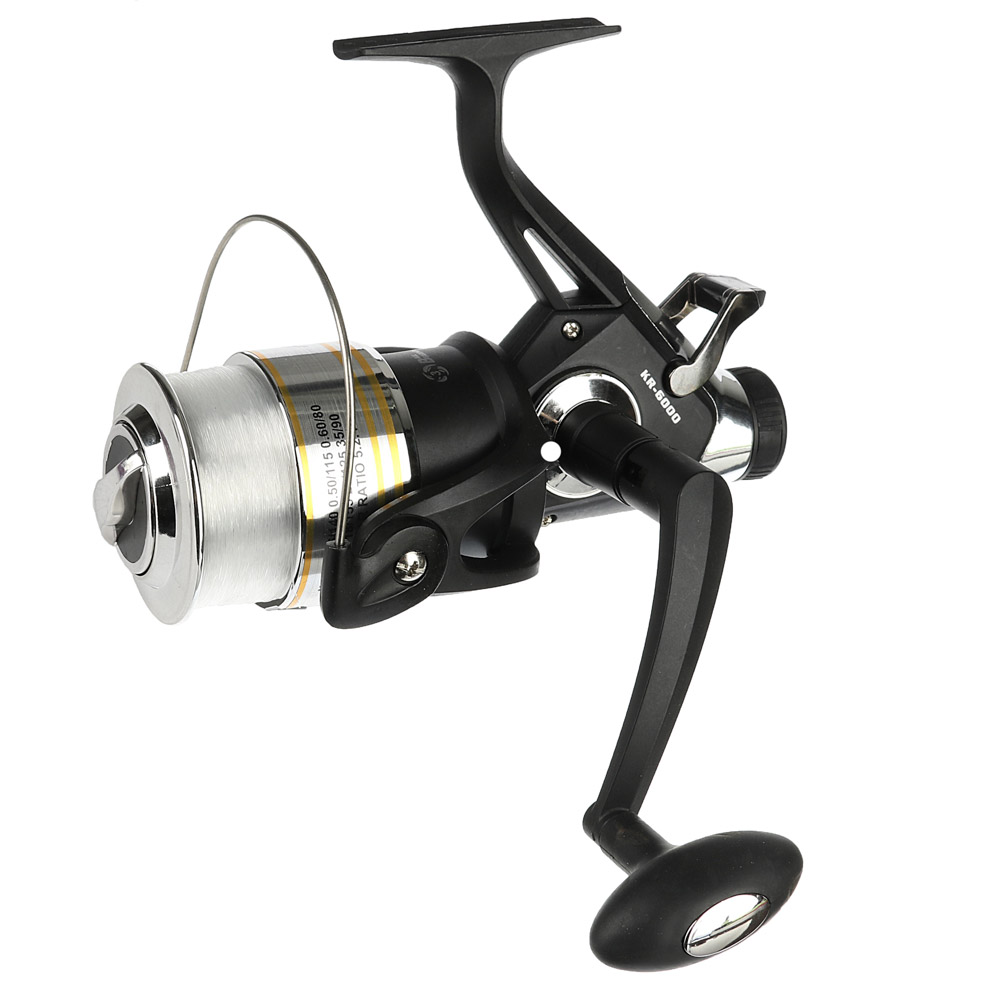 AZOR FISHING Катушка с байтраннером "Краун" KR-60, 3п.п, c леской 0,35мм, арт.№ 142-030