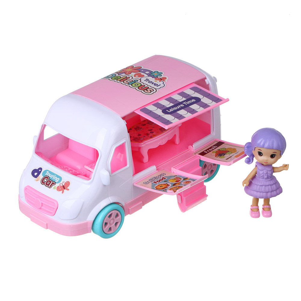 ИГРОЛЕНД Игровой набор мебели для кукол, с домом на колесах, ABS, PP, 49,3х16,5х24,8 см, арт.№ 278-135