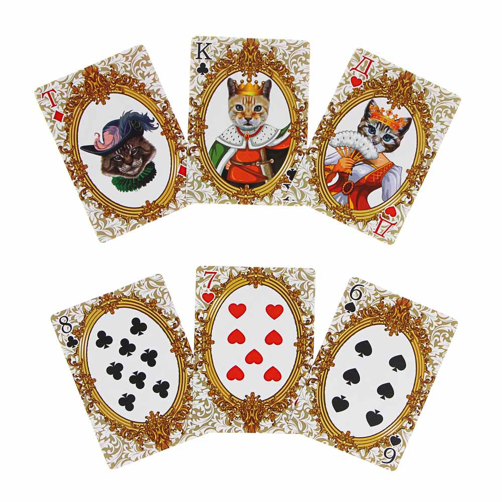 Карты игральные пластиковые, 6,3х8,8см, 36 шт, 3 дизайна (538-080, 538-079, 538-081), арт.№ 538-103