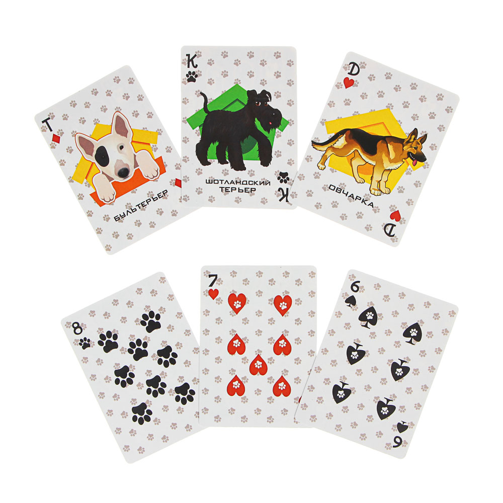 Карты игральные пластиковые, 6,3х8,8см, 36 шт, 3 дизайна (538-080, 538-079, 538-081), арт.№ 538-103