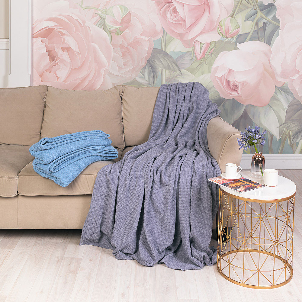 PROVANCE Плед фактурный 180х200см, 85% микрофибра, 15% акрил, 2 цвета, арт.№ 486-083