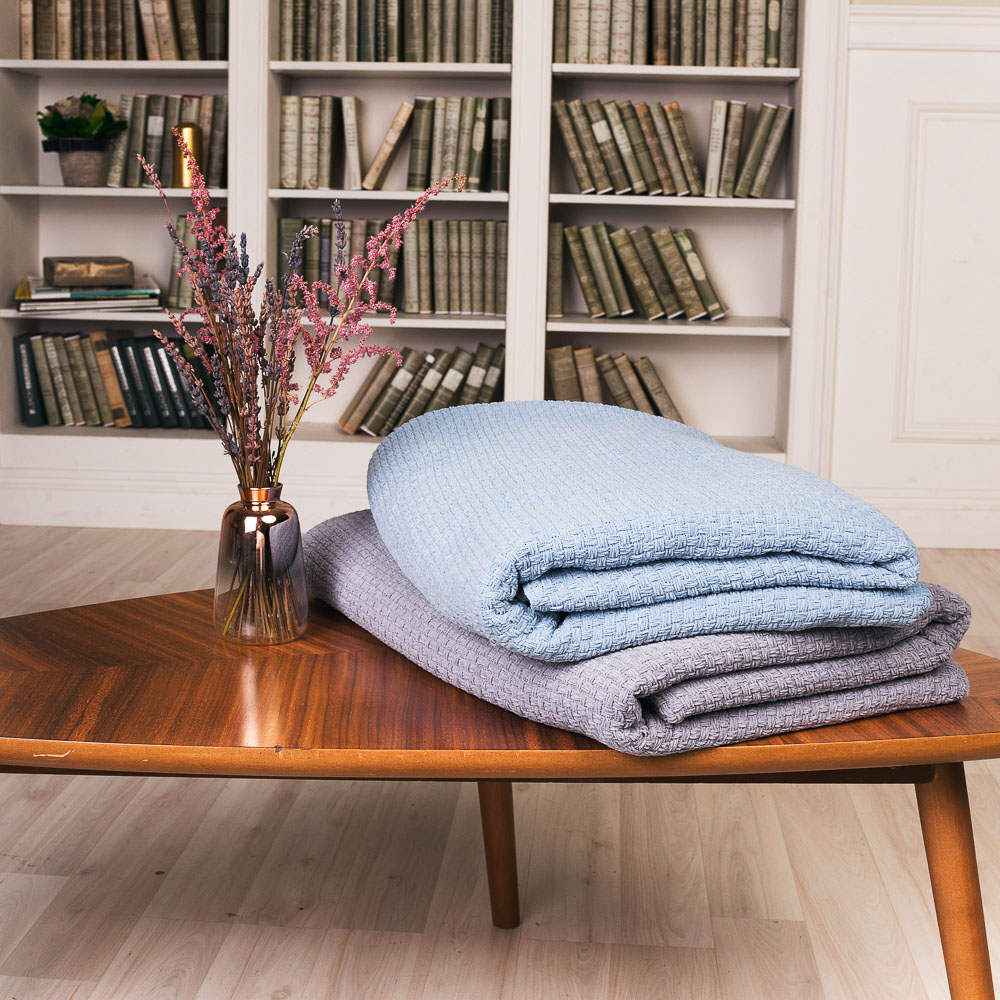 PROVANCE Плед фактурный 180х200см, 85% микрофибра, 15% акрил, 2 цвета, арт.№ 486-083