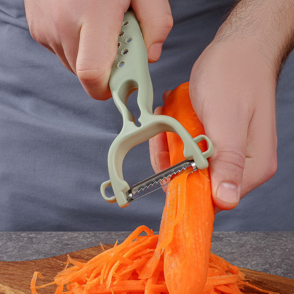 SATOSHI Набор многофункциональных овощечисток 2пр, 5в1, нерж сталь, арт.№ 882-523