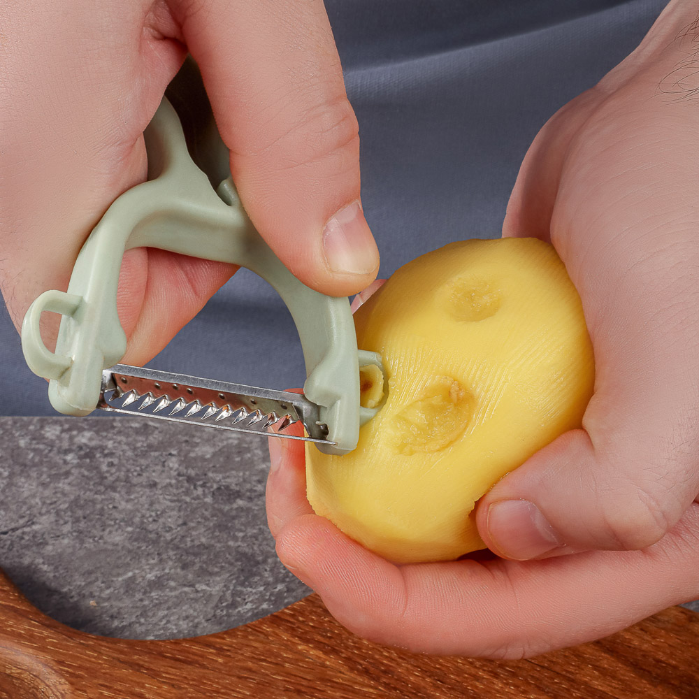 SATOSHI Набор многофункциональных овощечисток 2пр, 5в1, нерж сталь, арт.№ 882-523