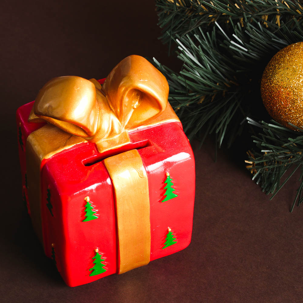 СНОУ БУМ Копилка, полистоун, h12см, 4 дизайна, арт.№ 396-647