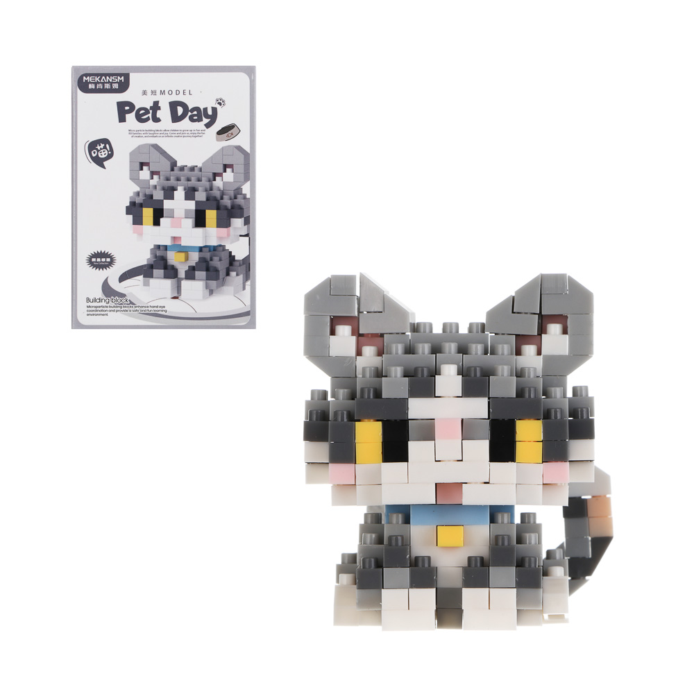 Конструктор мини 3D "Питомец", ABS, 8х4,5х11,5см, 12 видов, арт.№ 858-092