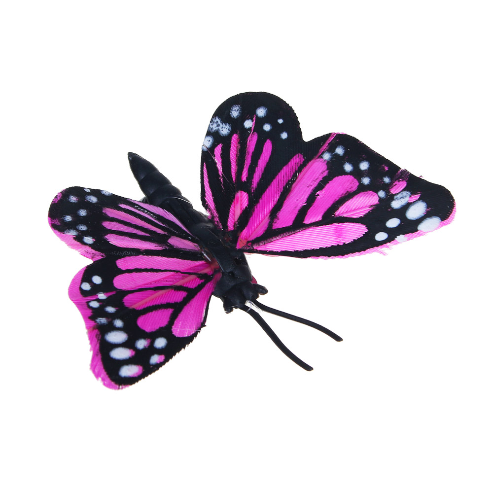 INBLOOM Бабочка на прищепке Садовая, 6см, пенополистирол, перо, арт.№ 153-126