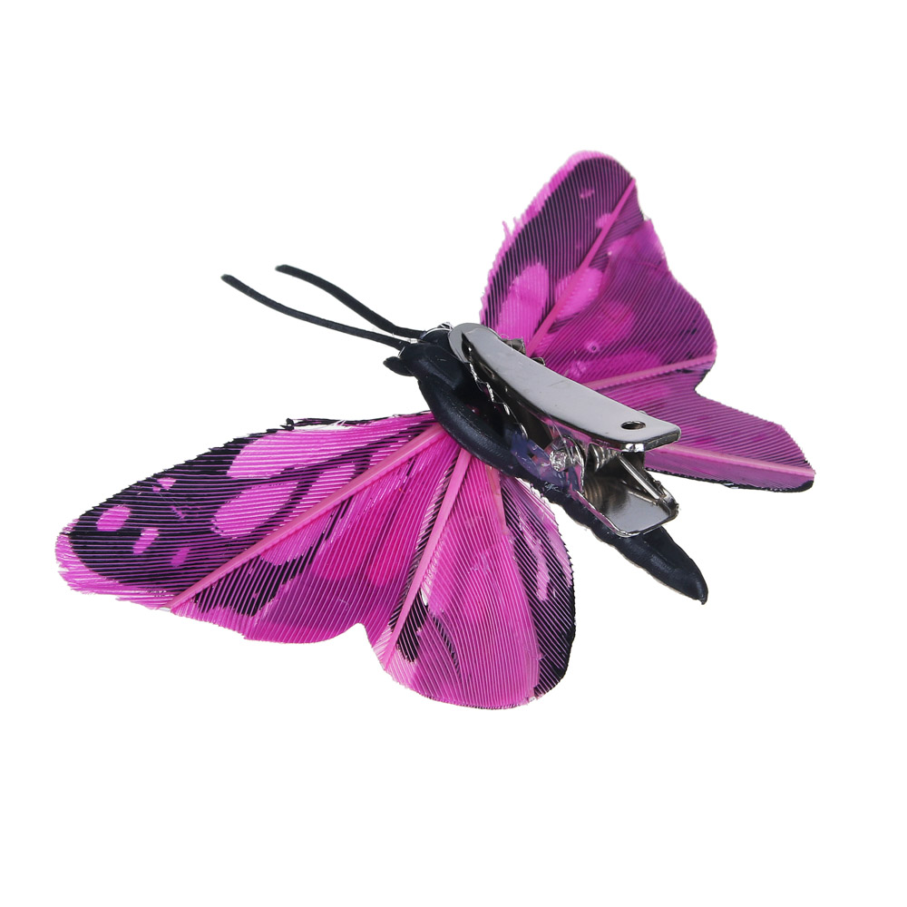 INBLOOM Бабочка на прищепке Садовая, 6см, пенополистирол, перо, арт.№ 153-126