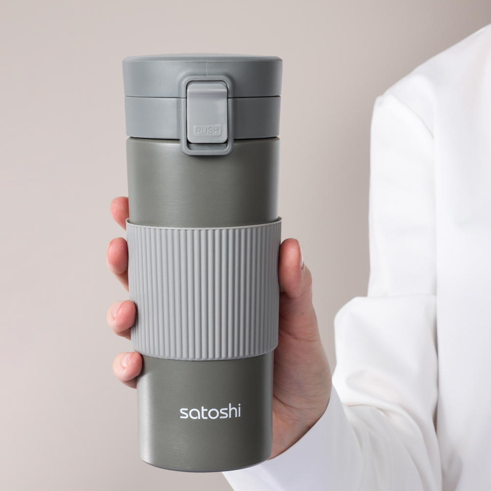 SATOSHI Ассара Термос-кружка с крышкой на защелке, 380мл, нерж.сталь 18/10, арт.№ 841-019