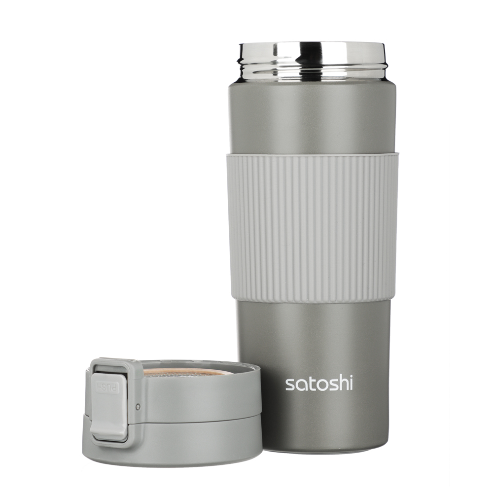 SATOSHI Ассара Термос-кружка с крышкой на защелке, 380мл, нерж.сталь 18/10, арт.№ 841-019