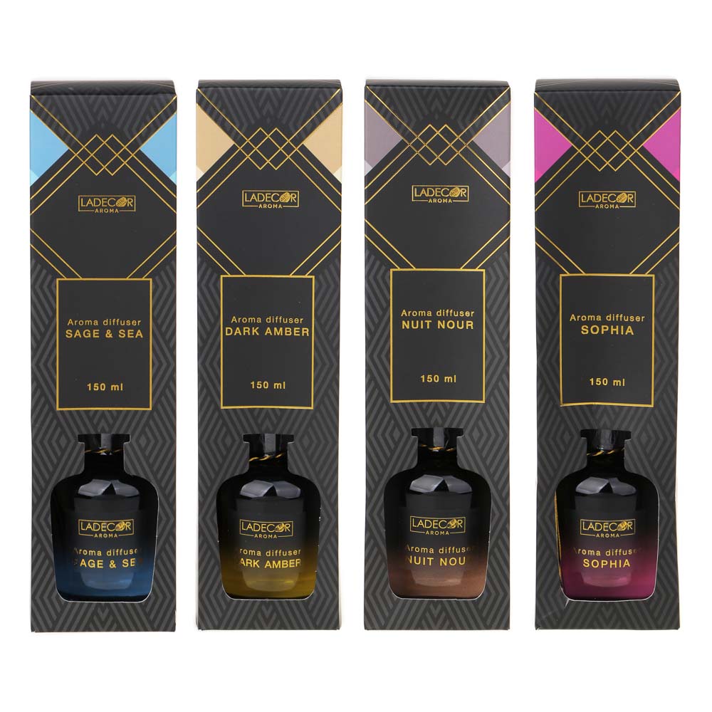 LADECOR Аромадиффузор 150 мл(Dark amber/Nuit Nour/Sage&Sea/Sophia), арт.№ 412-201