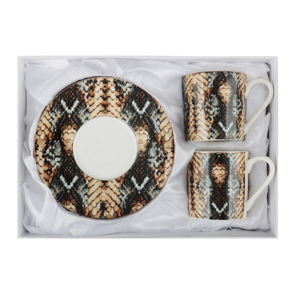 MILLIMI Снейк Набор кофейный 4 пр., 100мл, 12,5см, фарфор, арт.№ 802-508