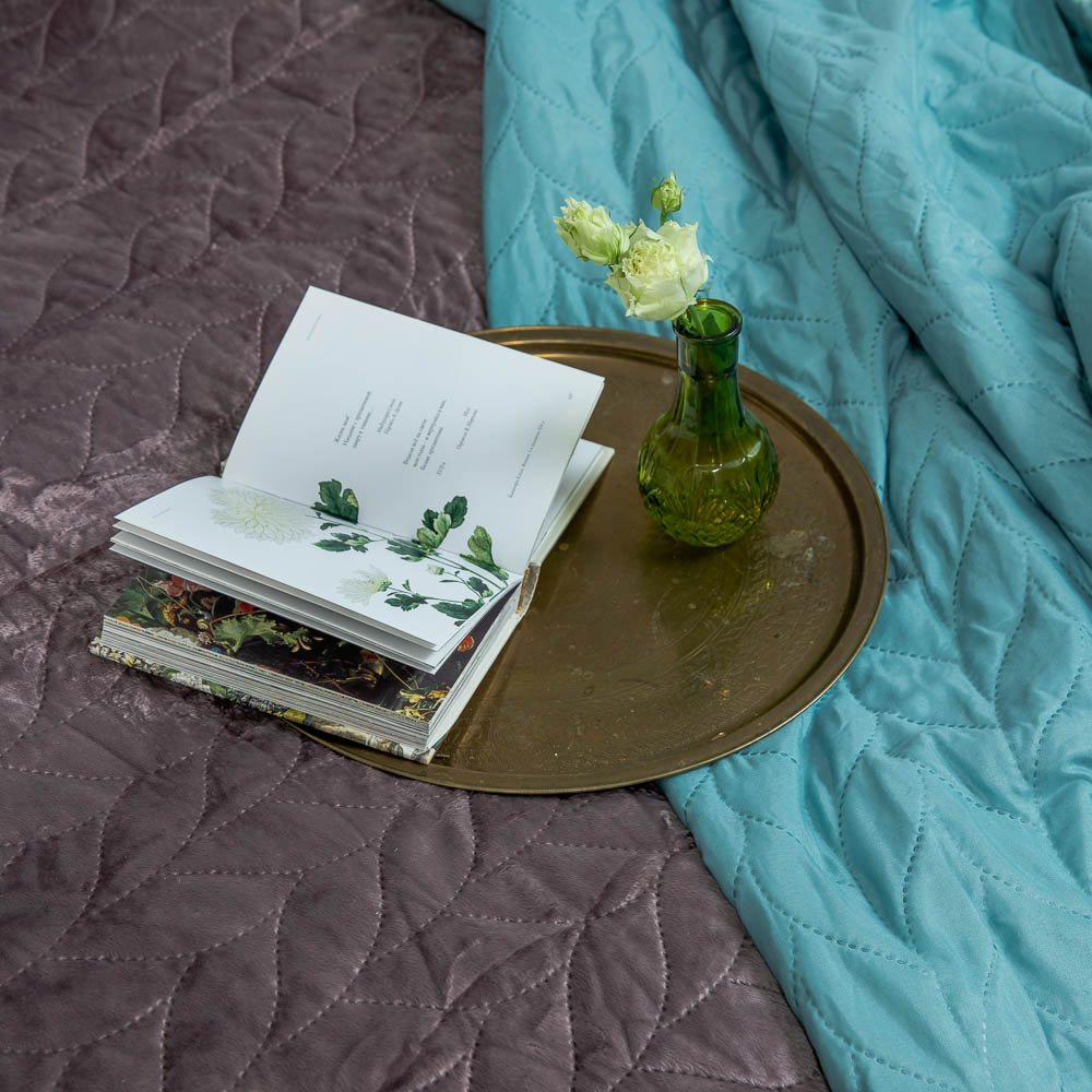 PROVANCE Мятный Латте Покрывало стеганое микровельвет 220х240см, 100% полиэстер, 3 цвета, арт.№ 488-032