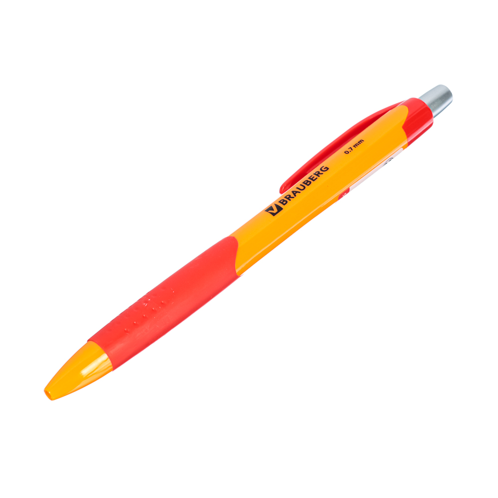 Авторучка шариковая синяя "Джуйси", 0,7мм, накладка, цветной корпус, 5 цветов, пластик, 141546, арт.№ 626-034