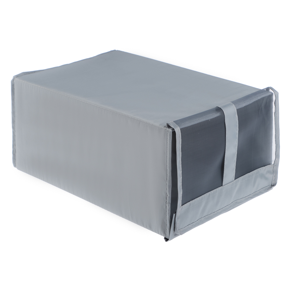 VETTA Швеция Короб для обуви складной на молнии, 34х22х16см, полиэстер, ПЕВА, серый, арт.№ 457-755