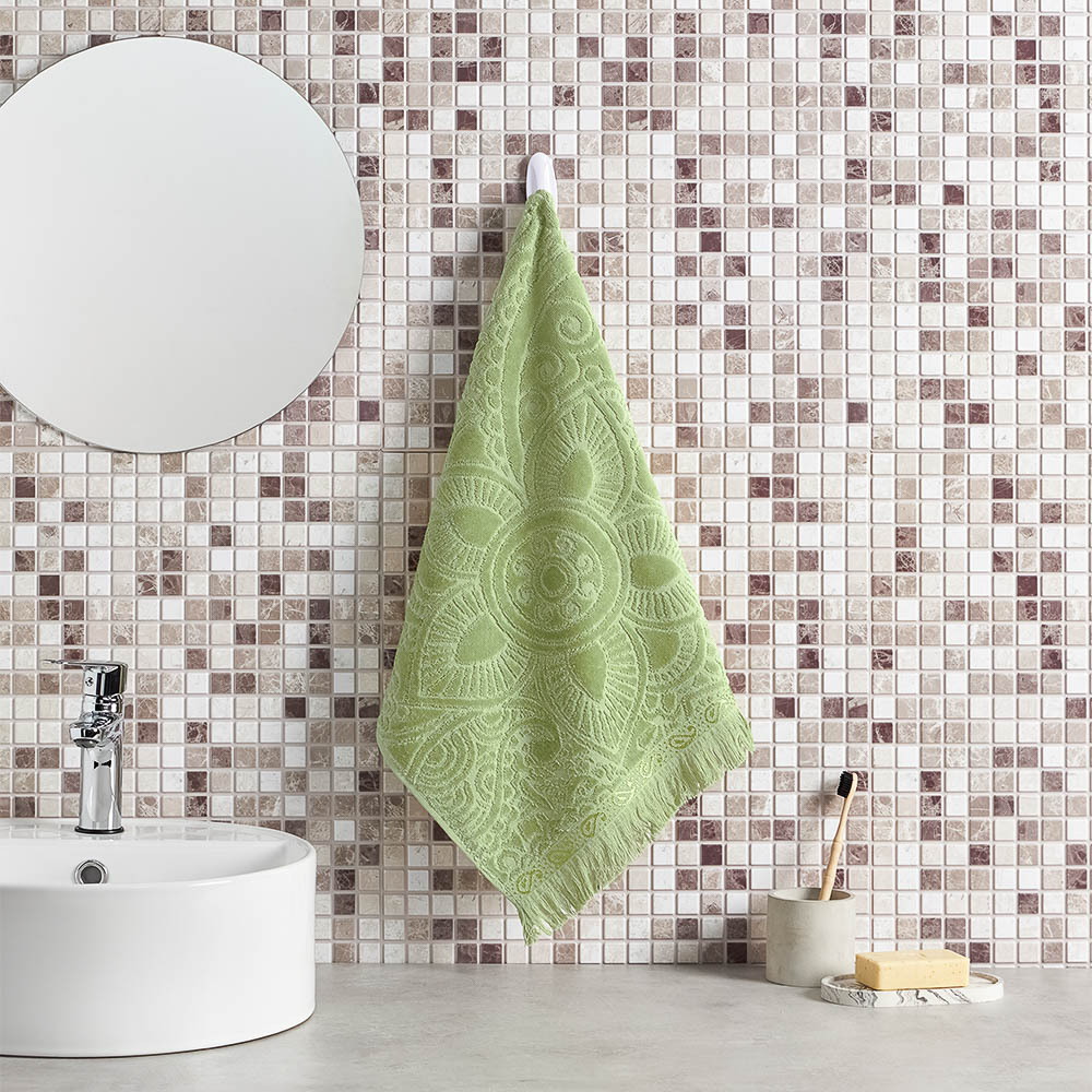 PROVANCE Эвкалипт Полотенце махровое, 100% хлопок, 50х90см, 450гр/м, зеленый, арт.№ 484-159