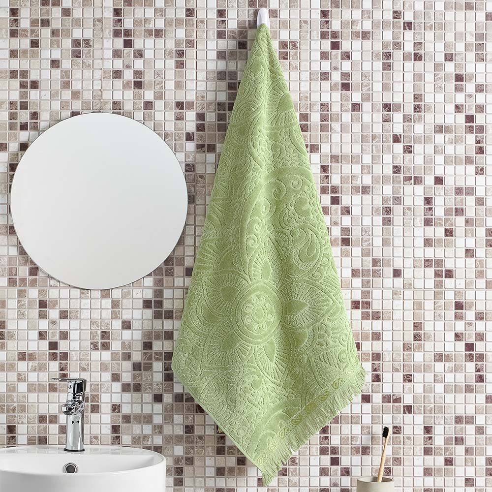 PROVANCE Эвкалипт Полотенце махровое, 100% хлопок, 70х130см, 450гр/м, зеленый, арт.№ 484-160