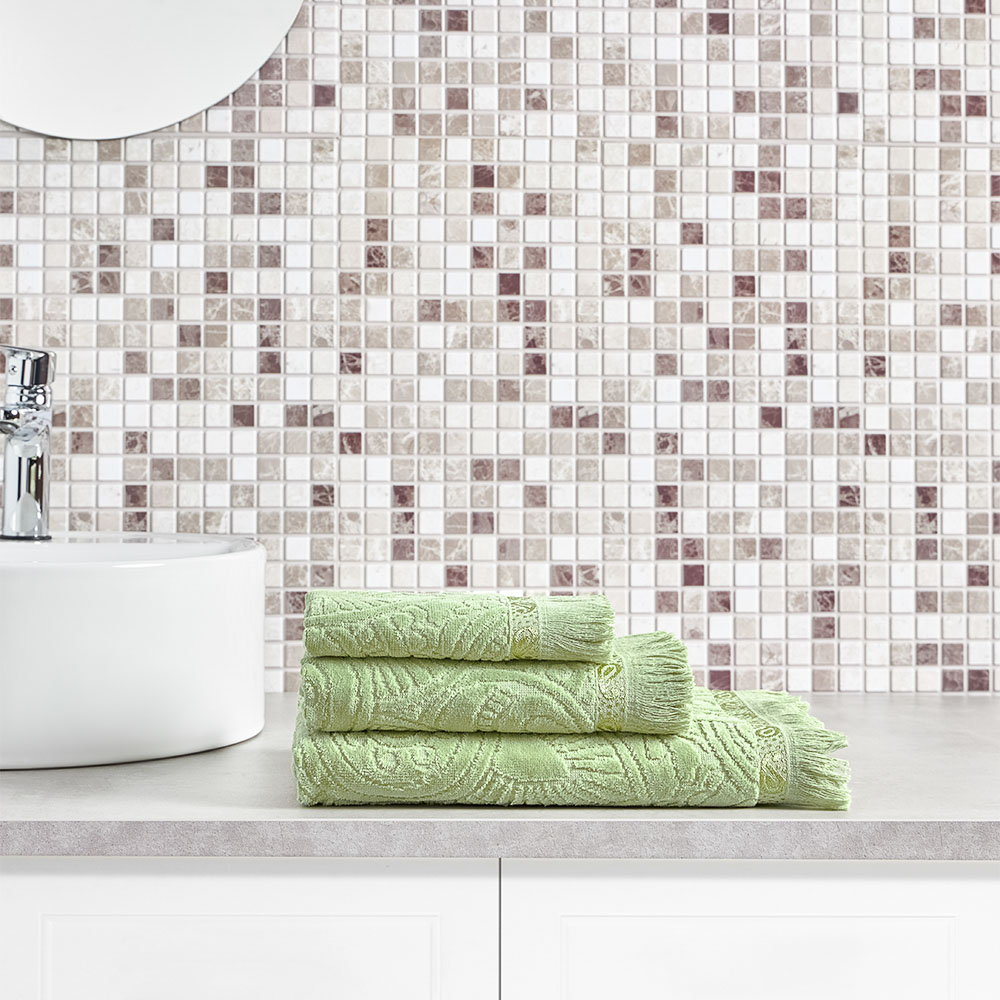 PROVANCE Эвкалипт Полотенце махровое, 100% хлопок, 70х130см, 450гр/м, зеленый, арт.№ 484-160