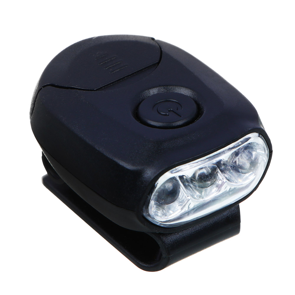 ЕРМАК Фонарик на кепку, 3 LED, 2xCR2032, 1 режим, пластик, арт.№ 221-011