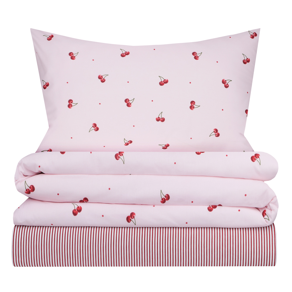 Комплект постельного белья евро (4 предмета) тм PROVANCE Черри 100% хлопок, поплин, 2 дизайна, арт.№ 421-406