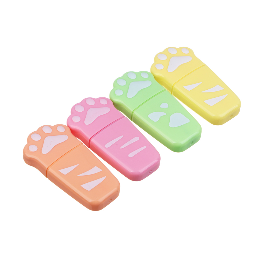 Маркер-выделитель, в форме лапки, 4 цвета, арт.№ 613-114