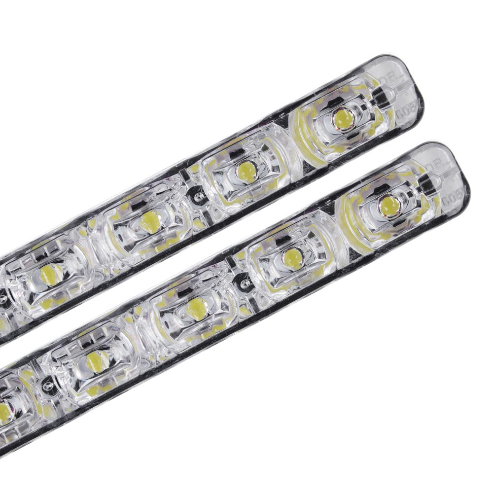 ЕРМАК Дневные ходовые огни, LED 6шт., пласт. корп., 155мм, 12V, белый, 2шт., арт.№ 702-104