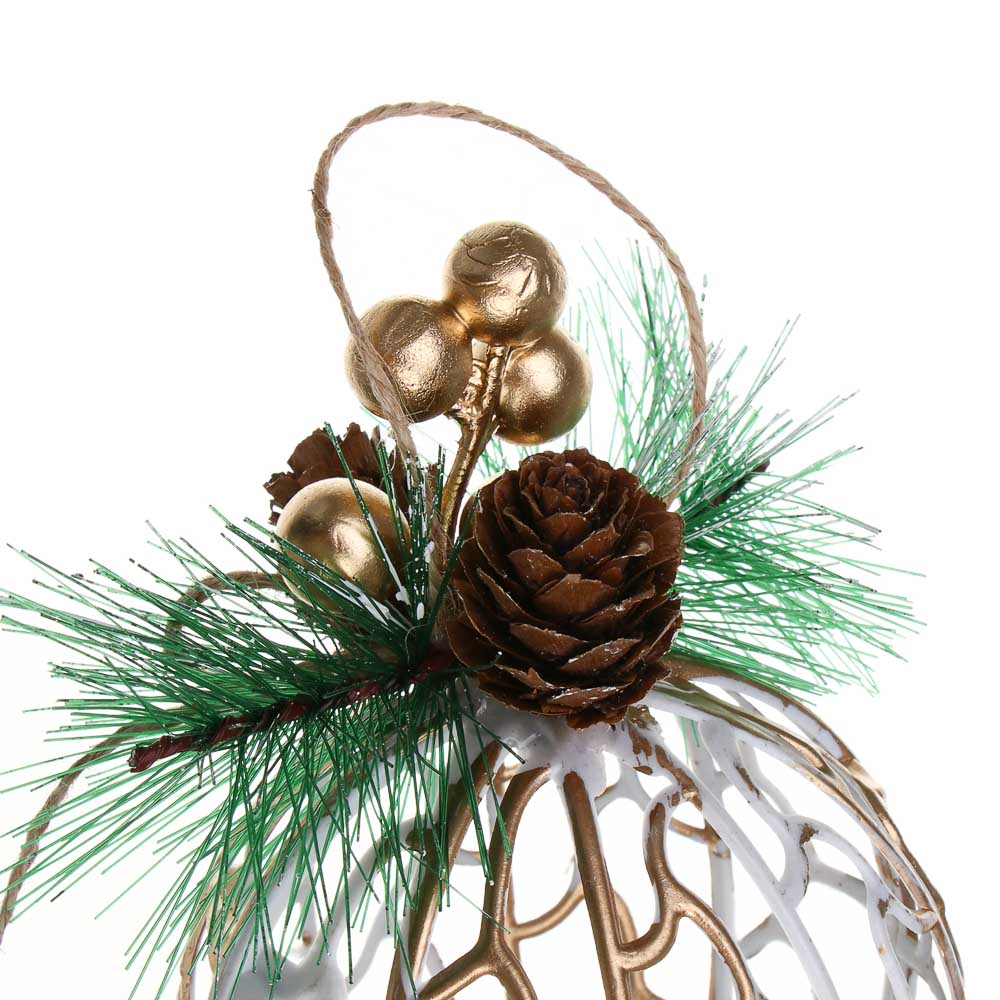 СНОУ БУМ Шар с декором, 9 см, пластик, 26-633, арт.№ 397-463