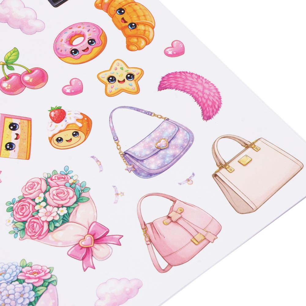 ХОББИХИТ Скетчбук для творчества с трафаретами, 20 л, картон, пластик, наклейки, 15х19х2см, арт.№ 284-242