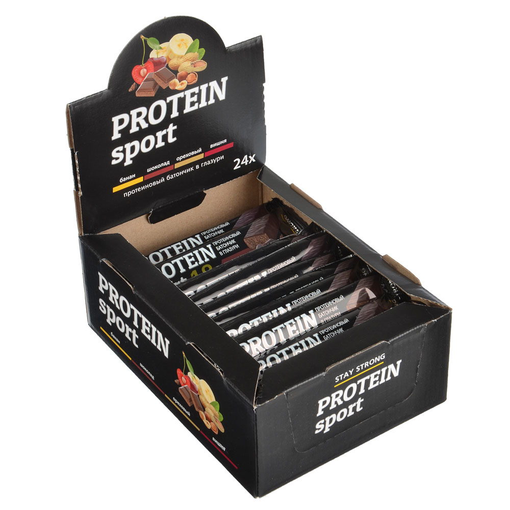 Батончик Effort Protein sport, 40г, 2 вида: шоколад / ореховый, арт.№ 015-056