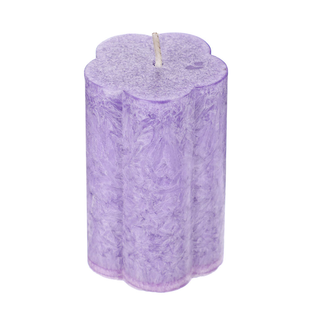 LADECOR Свеча столбик в форме цветка, парафин, 5x7,5 см, 6 цветов, арт.№ 508-833