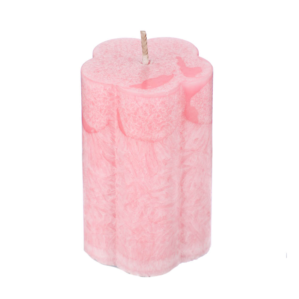 LADECOR Свеча столбик в форме цветка, парафин, 5x7,5 см, 6 цветов, арт.№ 508-833