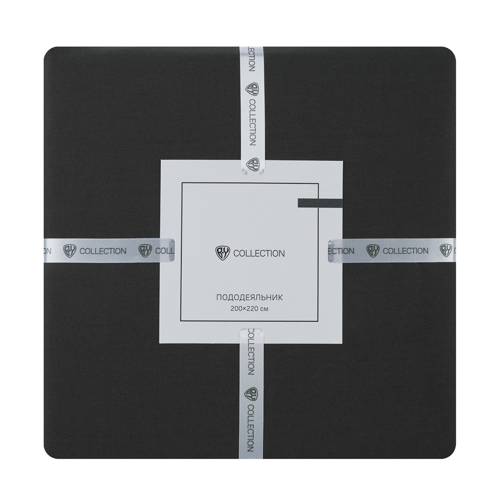 BY COLLECTION Пододеяльник 200х220см, 100% хлопок, графит, арт.№ 432-239