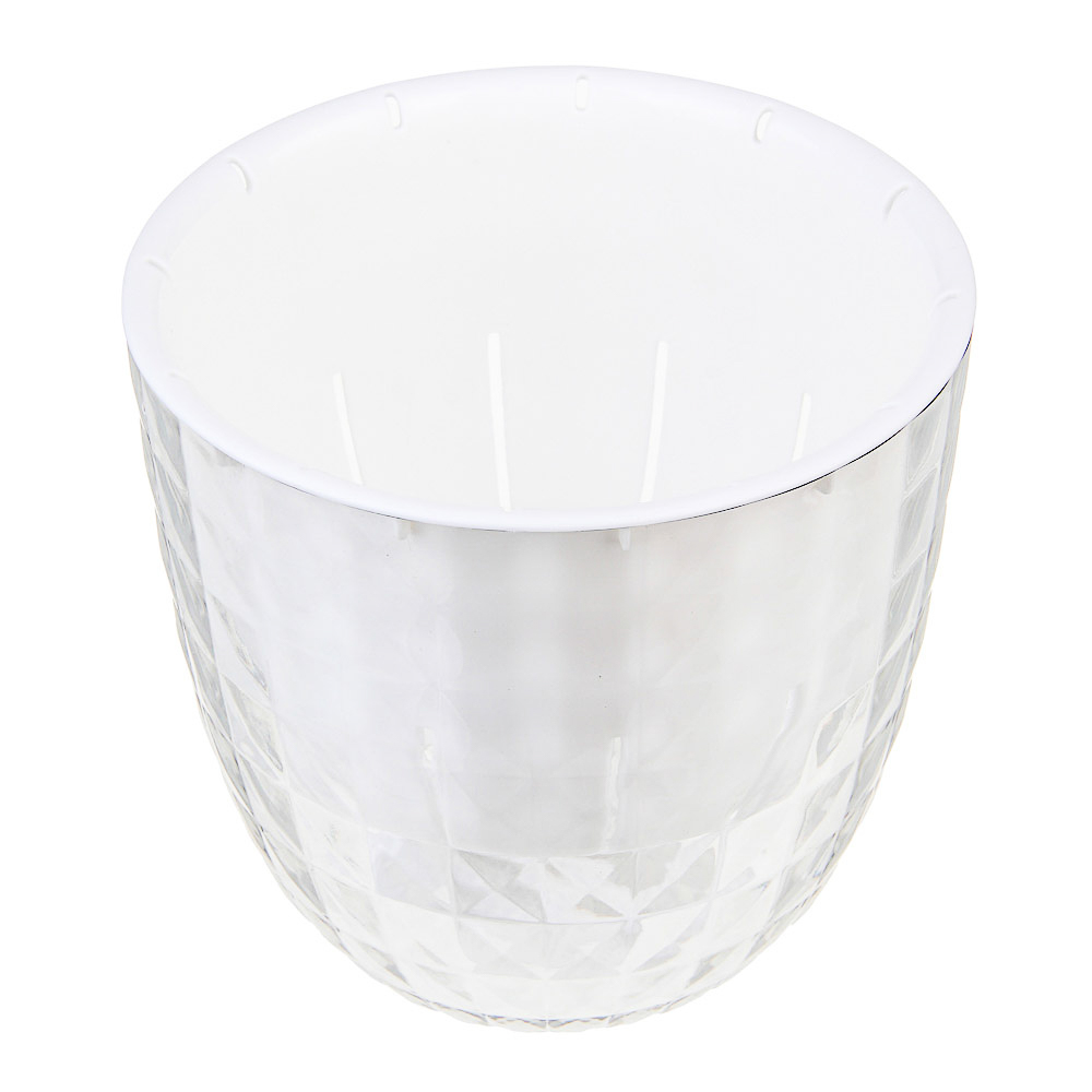 INBLOOM Кашпо 15х16см Кристалл, PET+PP, арт.№ 164-371