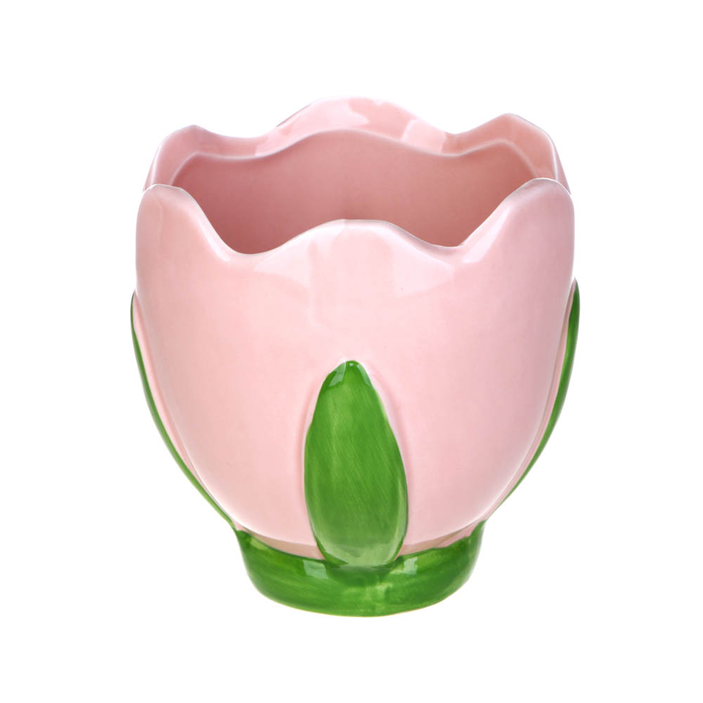INBLOOM Кашпо Тюльпан 11x11x11.4см, 6 цветов, керамика, арт.№ 164-009