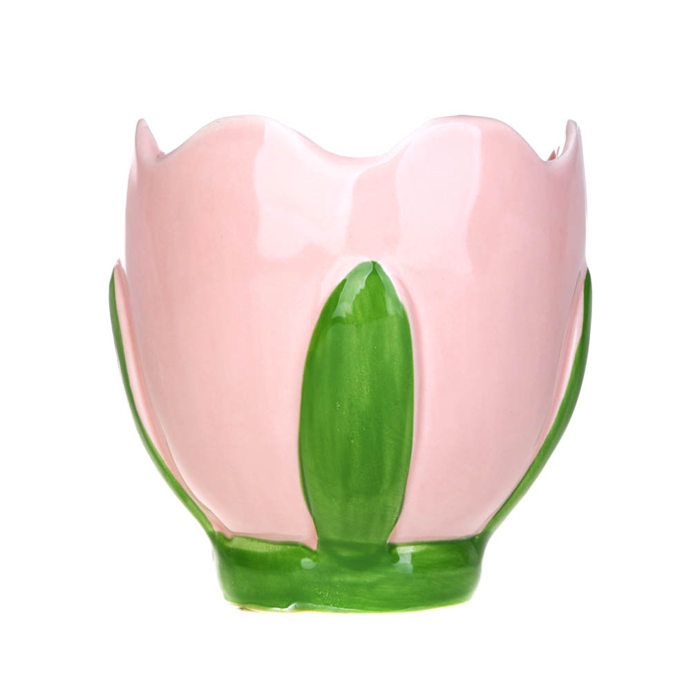 INBLOOM Кашпо Тюльпан 11x11x11.4см, 6 цветов, керамика, арт.№ 164-009