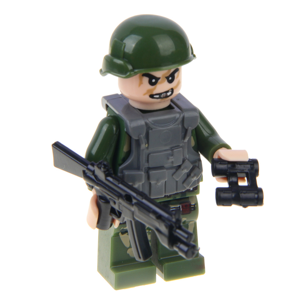 ИГРОЛЕНД Конструктор "Армия" Пограничник, 103-118 дет., АБС, коллекция, 15х10х5 см, 6 дизайнов, арт.№ 265-633