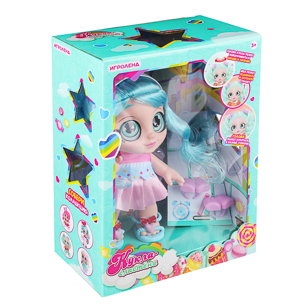 ИГРОЛЕНД Кукла-сластена со сказочными глазами, 27см, PP, PVC, 25х34х13,5см, 4 дизайна, арт.№ 267-847