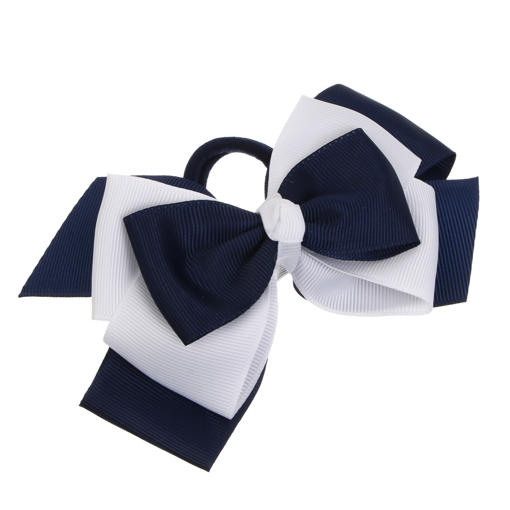 Бант двойной на резинке ЮНИLOOK 12 см, 3 цвета, текстиль, арт.№ 322-319