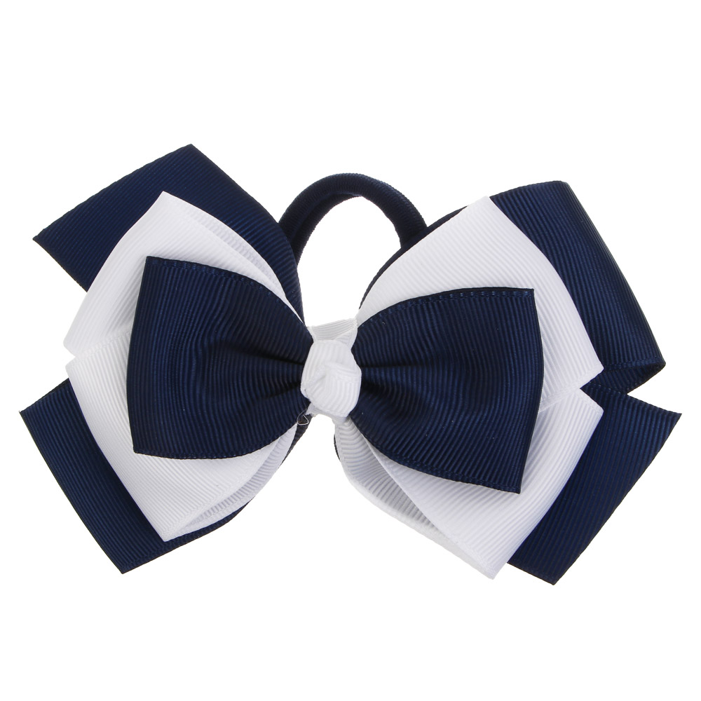 Бант двойной на резинке ЮНИLOOK 12 см, 3 цвета, текстиль, арт.№ 322-319