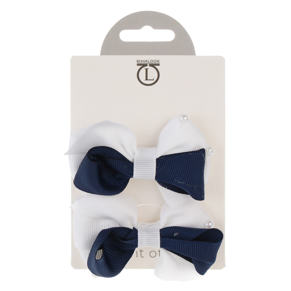 Набор 2 банта тм ЮНИLOOK, 6 см, 4 дизайна, арт.№ 322-321