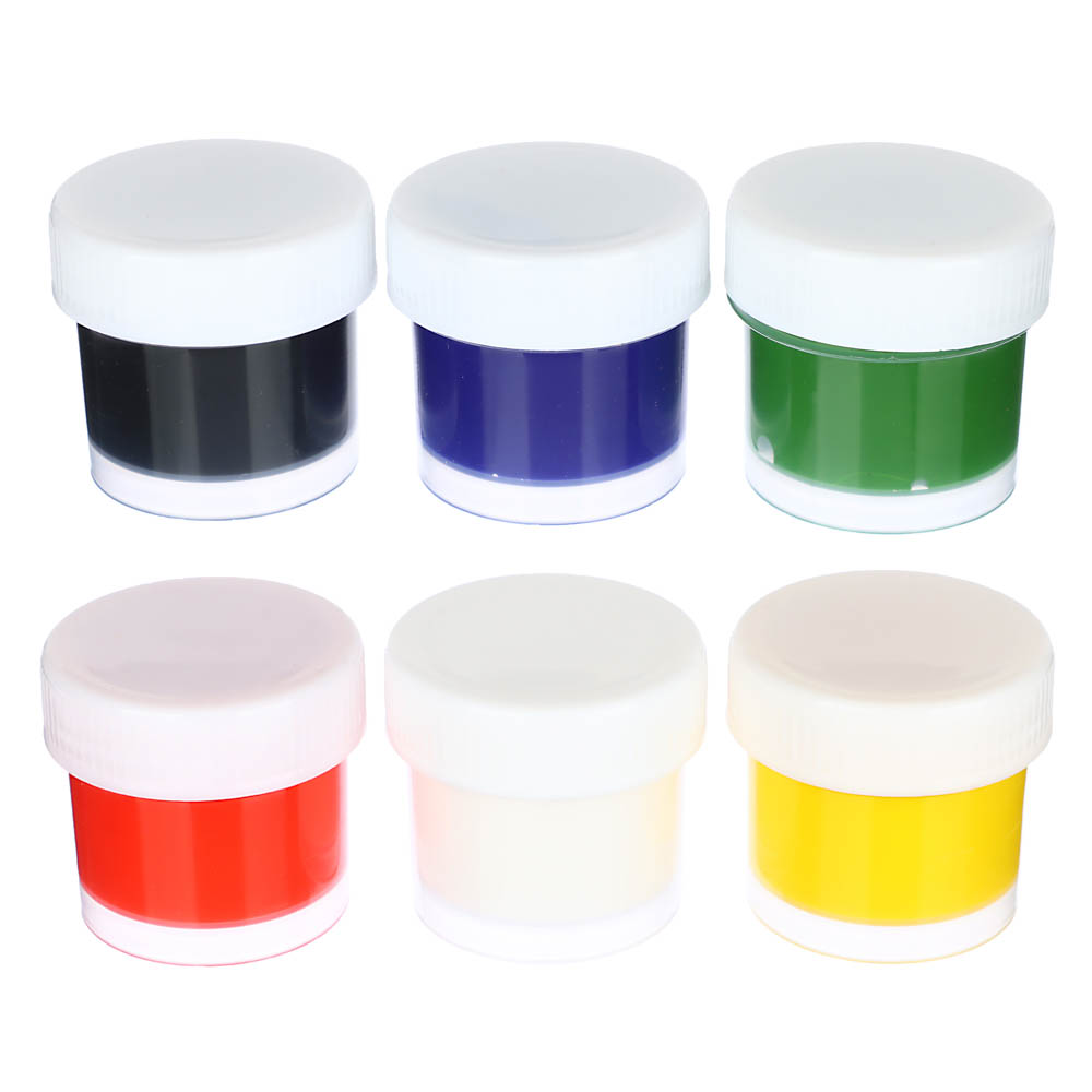 ЛУЧ Гуашь "ZOO", 6 цветов, баночки по 15мл, арт.№ 231-074