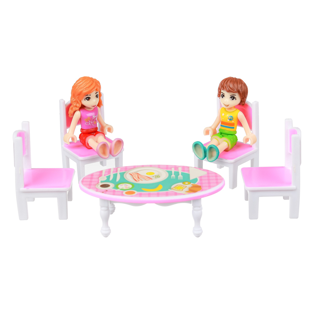 ИГРОЛЕНД Набор игровой "Дом для путешествий", 2 куклы, аксесс., 17пр, пластик, 44х22х23см, 2 дизайна, арт.№ 294-128