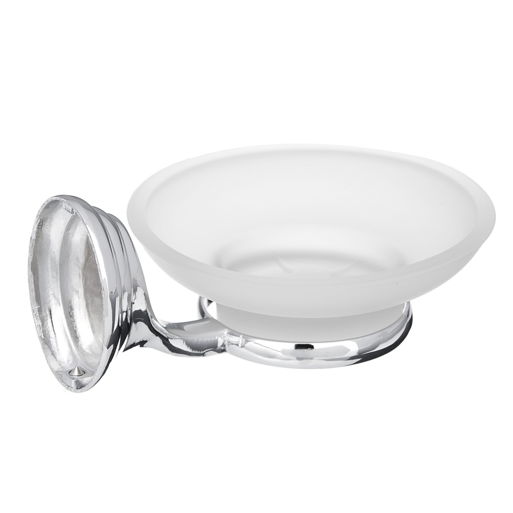 SonWelle Мыльница подвесная с креплением, хром, стекло, арт.№ 555-004