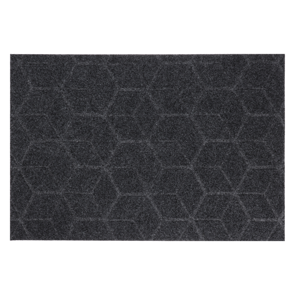 Коврик придверный, влаговпитывающий, антискользящий, SHAHINTEX ПРАКТИК Соты, 40х60, серый, арт.№ 466-393