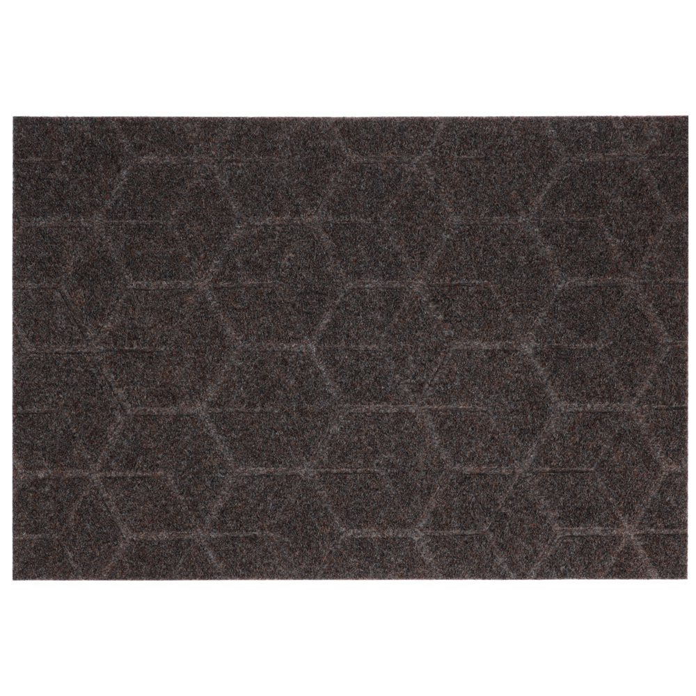 Коврик придверный, влаговпитывающий, антискользящий, SHAHINTEX ПРАКТИК Соты, 40х60, мокко, арт.№ 466-395