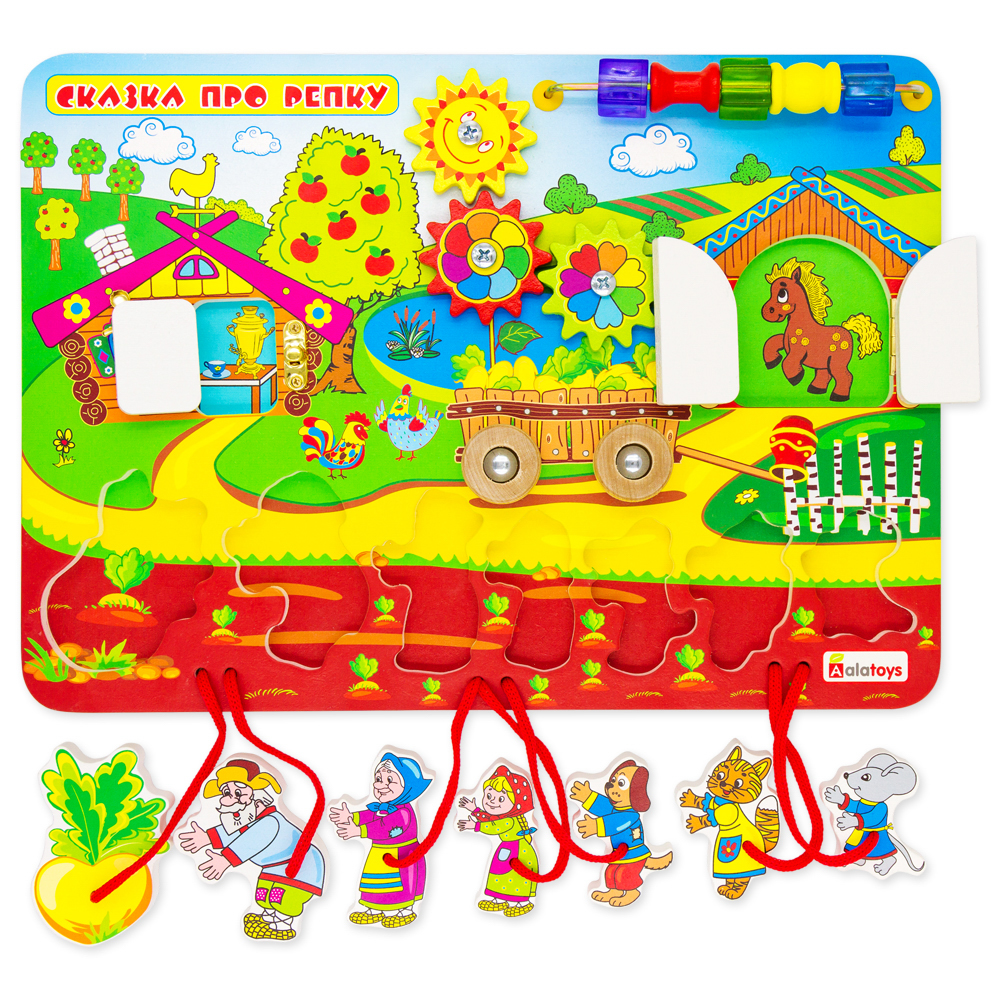 Бизиборд "Сказка про репку", 35х25х3,5см, арт.№ 262-489