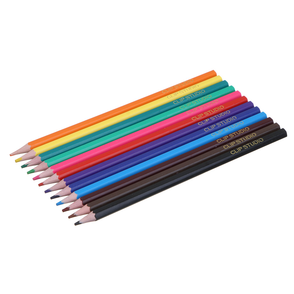 Древний Мир Карандаши 12 цветов шестигранные заточенные, улучшенное письмо, пластик, в карт.коробке, арт.№ 228-006