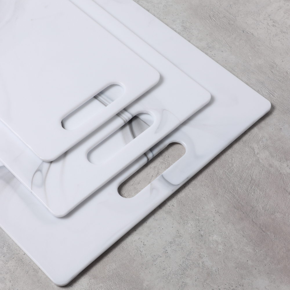 SATOSHI Мрамор Набор досок разделочных 3шт 36,5х27,5х0,6см, 30х20х0,6см, 25х15х0,6см, пластик, арт.№ 852-153